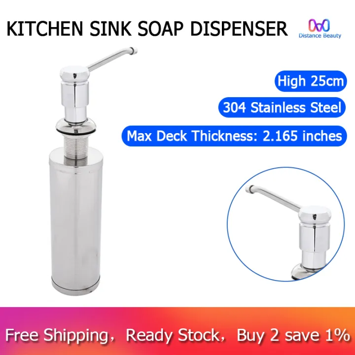 Soap dispensers for kitchen sinks