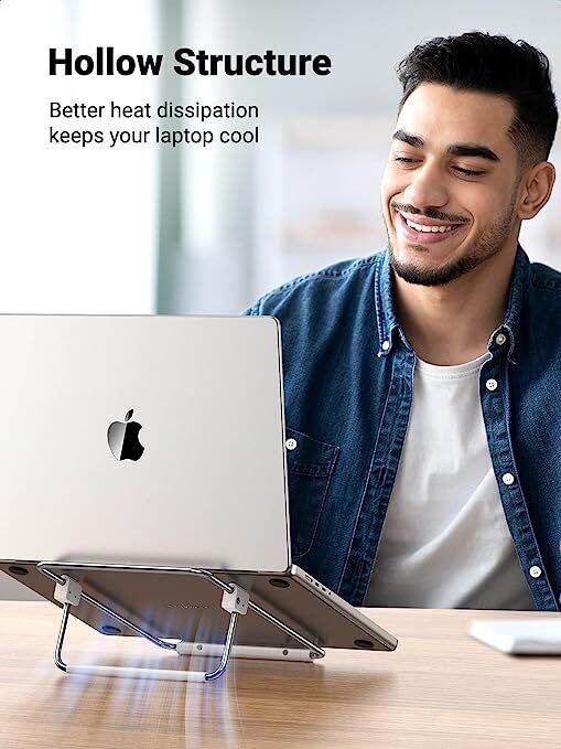 UGREEN Laptop Stand for Desk Adjustable Portable Laptop Riser Holder Notebook Computer Stand