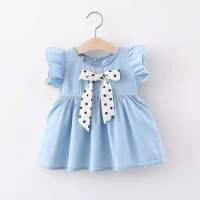 Baby girl dressชุดเด็กผู้หญิงกระโปรงยีนส์น่ารักเวอร์ชั่นเกาหลี0-1years