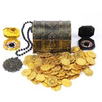 【YP】 100pcs Plastic Gold Coins Pirate Props Decoration Kids Birthday Accessories