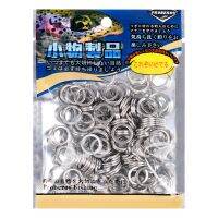 PROBEROS 50pcs Fishing Split Rings for CrankHard Bait Silver Stainless Steel 0#-12# Fishing Connector Accessories tackle Accessories