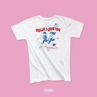 DADDY | Hello I love you T-Shirt เสื้อยืด สกรีนลาย คู่รัก Wendy และ Simon สีขาว