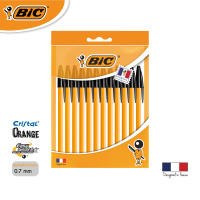 BIC บิ๊ก ปากกา Orange ด้ามส้ม ปากกาลูกลื่น หมึกดำ หัวปากกา 0.7 mm. จำนวน 12 ด้าม