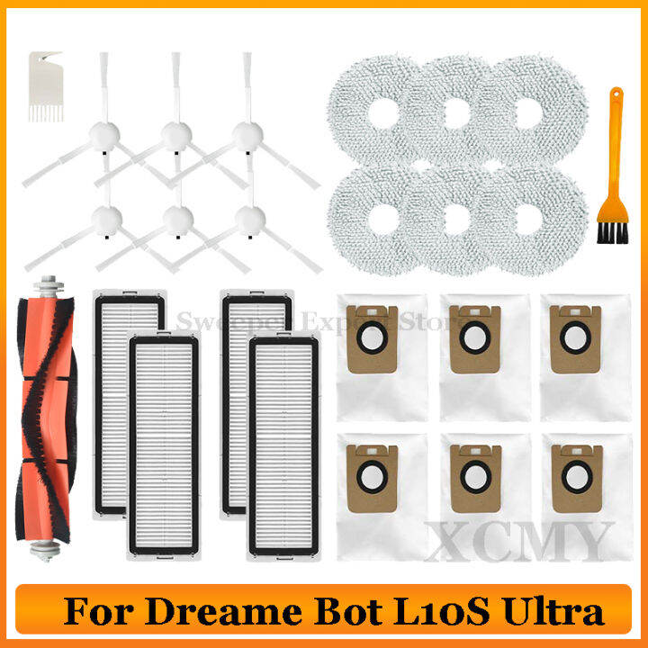 xiaomi-dreame-bot-l10s-อัลตร้าหุ่นยนต์เครื่องดูดฝุ่นชิ้นส่วนหลักด้านข้างแปรง-hepa-กรองซับหัว-rag-ถุงเก็บฝุ่นอุปกรณ์เสริม