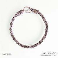 Jaisiam jewelry สร้อยข้อมือเงินแท้ รมดำ ยาว 8 นิ้ว รุ่น SB-8