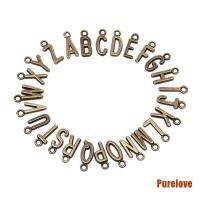 Purelove จี้ตัวอักษร A - Z สีเงิน สีทอง สําหรับทําเครื่องประดับ 26 ชิ้น