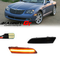 เลนส์รมควันสีเหลืองอำพันสีขาว LED รถกันชนหน้า Sidemarker ไฟแสดงสถานะสำหรับ2004-2008 Chrysler Crossfire Fender Flare ไฟ