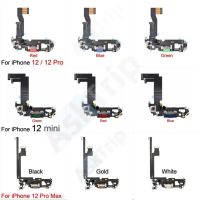 ด้านล่างเดิมชาร์จ USB Date Dock Connector ไมโครโฟน Charger Flex Cable สําหรับ iPhone 12 Pro 12Pro Max mini Phone Parts