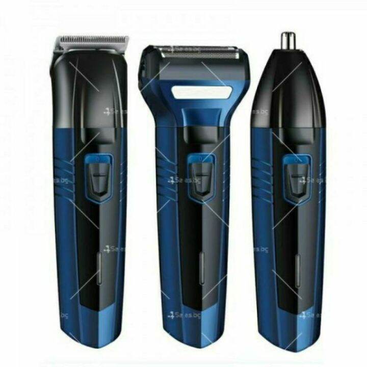 Geemy GM-566 Professional Rechargeable Shaver & Trimmer 3in1 Set (Hair ...