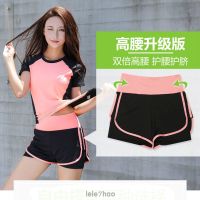 Sportswear Set Female Running Plus Size Shorts+Short Sleeve Shirts Yoga Loose Two-piece Sports Wear Set