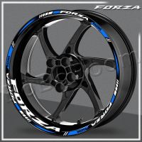 สติกเกอร์สำหรับฮอนด้า FORZA 750 350 Forza125/250/350ล้อรถจักรยานยนต์สติกเกอร์แถบสะท้อนแสงสติกเกอร์ตกแต่งล้อรถมอเตอร์ไซด์อุปกรณ์สกูตเตอร์กันน้ำ