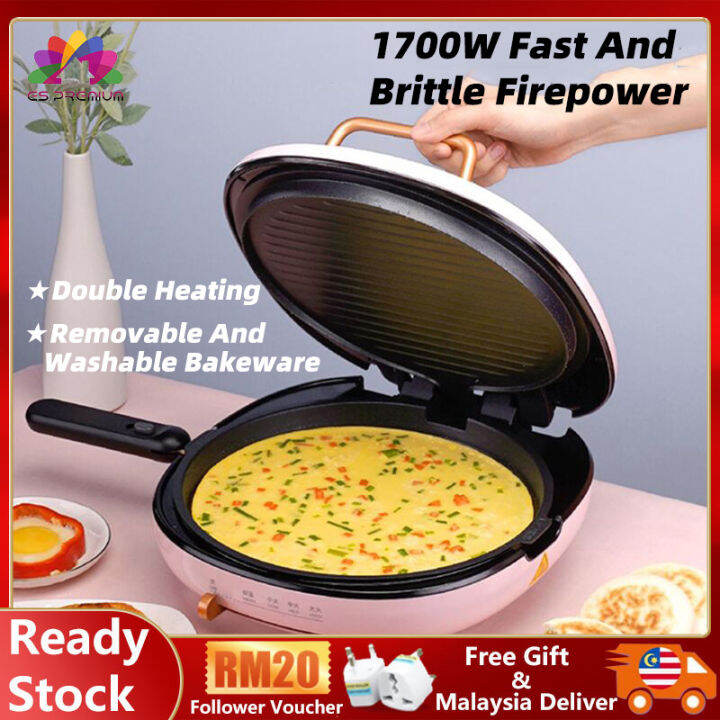 Midea Ready Stock Electric Pancake Elektrik Dua Sisi Baking Pan Boleh