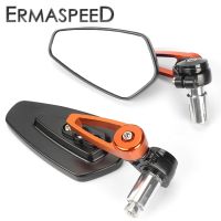 7/8" 22mm CNC Motorcycle Rearview Mirrors Universal Clear Glass Scooter Bar End Handlebar Mirror Rear View Mirror Accessories Mirrors