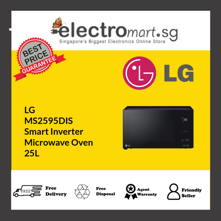 LG MS2595DIS Smart Inverter Microwave Oven 25L Lazada Singapore
