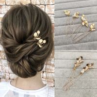 New Women Leaves Pearl Hairpins Metal Barrette Clip Wedding Bridal Hair Jewelry Accessories Wedding Hairstyle Design Tools