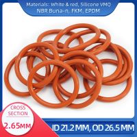 Cincin O CS 2.65 Mm ID 21.2 Mm OD 26.5 Mm Bahan dengan Silikon VMQ NBR FKM EPDM Segel Pengikat Gas