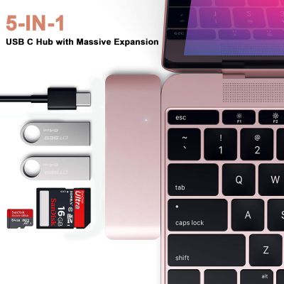 USB C Hub To Micro/SD Reader With 2 USB 3.0 87W PD Thunderbolt 3 USB Hub Adapter for 2021 iPad Pro M1 2020 MacBook Pro Air M1 USB Hubs