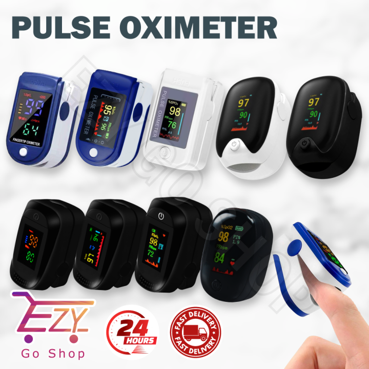 [Ready Stock] Fingertip Pulse Oximeter Heart Rate Spo2 PR bpm Pulse Oxygen Meter Lazada