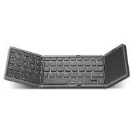 Portable Three-fold Large Keyboard Wireless BT Keyboard BT Tastatur Mit Touchpad For IOS Android Windows Ipad Tablet