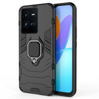 เคส IQOO 10 Pro Case ชุดเกราะกันกระแทก Slim Rugged Hybrid Hard Plastic + Tpu Bracket Magnet 360 Ring Holder ฝาหลัง