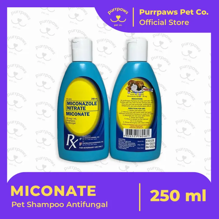 Miconazole Nitrate Miconate Antifungal Shampoo for Dog & Cat (250ml