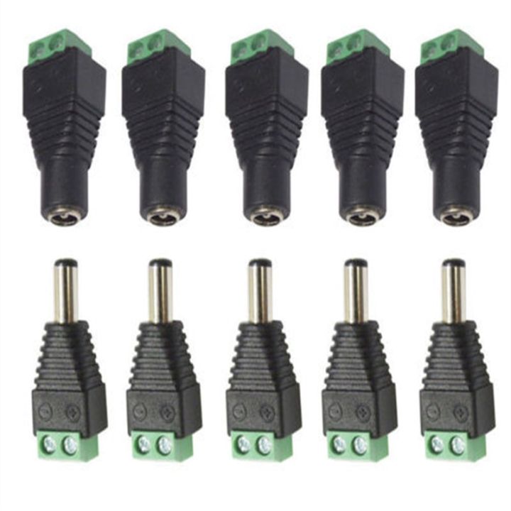 dc-connector-2-1-5-5mm-light-bar-connectors-female-male-1-2-5pcs-power-jack-plugs-for-2835-5050-5730led-strip-light-wires-leads-adapters