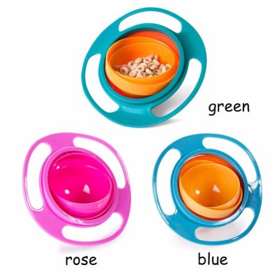 New Baby Infant Baby Feeding Toddlers Toy Bowl Dishes for Kids Boys Girls Non Spill Proof Universal Rotate Food Snacks Baby Bowl