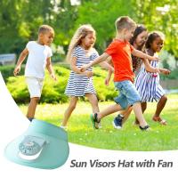 ที่บังแดด Sun-Proof UV Visor Fan Hat Sun Visors For Women UV Protection With Adjustable Elastic Buckle And USB Rechargeable Fan