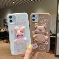 Huawei เคสโทรศัพท์ TPU นิ่มลายการ์ตูนหมีกระต่าย,เคสสำหรับ Huawei Y6p Y5p Y7p Y8p Y9a Y7a 9X Honor Y9S Lite Y9 Y7 Prime Y6 Y5 Pro 2019 8i Nova 7i 2i 5T 2 Lite P30 Pro 3D