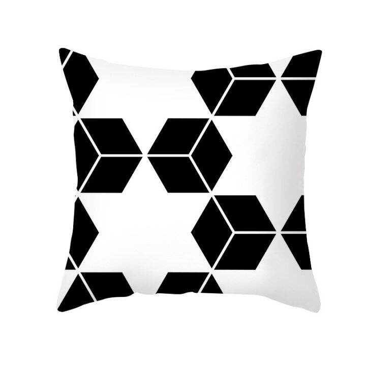 black-and-white-geometric-decorative-pillowcases-polyester-throw-pillow-case-striped-geometric-pillowcase-kussensloop