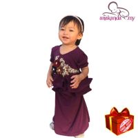 Baju Raya kurung baby girl [Peplum + (แมงก์สีม่วง) 2023 rv