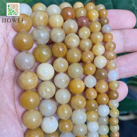 สีเหลือง Aventurine อัญมณีรอบลูกปัดสำหรับเครื่องประดับ DIY สร้อยข้อมือสร้อยคอหินธรรมชาติลูกปัดโซ่ 15 "Strand 4 /6/8/10/12m-bcco889