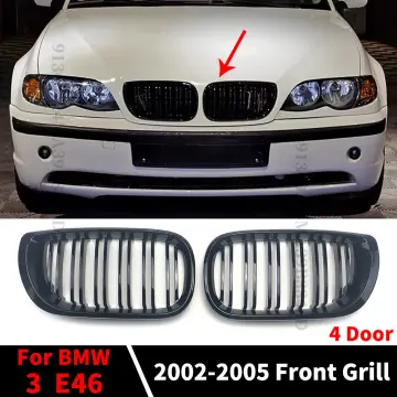 Matte Black Front Hood Kidney Grille for 2002-2005 BMW 330xi