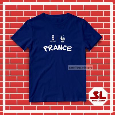【cotton Tshirts】เสื้อยืด พิมพ์ลาย DISTRO Ball Country FRANCE LES BLEUS WORLD CUP WORLD CUP 2022 CODE 002S-5XL