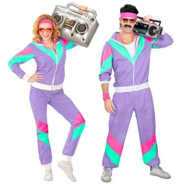 Carnival Couples Hippie Costumes Male Women Vintage Party 70s 80s
