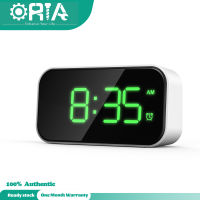 ORIA Digital LED Alarm Clock 5 "Mirror Fashion Clock With Adjustable 65-100dB Volume, Snooze Function, 6 Brightness Level,12/24H Display, 2 USB Charging Ports For Room Home Office