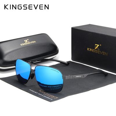 KINGSEVEN 2022 Brand Men Aluminum Sunglasses Polarized UV400 Mirror Male Sun Glasses Women For Men Oculos de sol Nails  Screws Fasteners