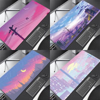 Large 900X400 Pink Computer Gamer Keyboard Mouse Pad Blue Clouds Sky Laptop Mousepad Kawaii Mouse Pad Gaming Deskpad for Office Home Gamer