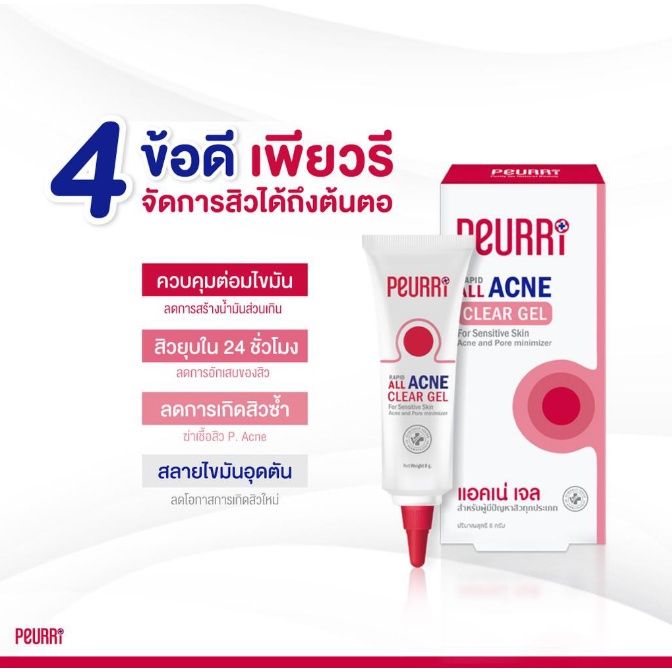 peurri-เพียวริ-เจลแต้มสิว-peurri-anti-acne-gel-ลดสิวอักเสบ-สิวอุดตัน-สิวผด-ขนาด-3-กรัม