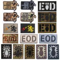 【YF】✷  EOD Infrared Reflective Multicam Dark Rubber Embroidered Patches Appliqued laser Badges