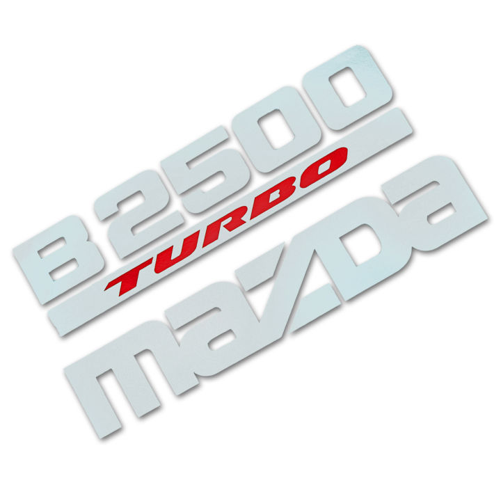 สติ๊กเกอร์-sticker-b2500-turbo-mazda-สี-silver-red-b2500-fighter-mazda-2-4-ประตู-ปี1998-2006-ขนาด-27x10-มีบริการเก็บเงินปลายทาง