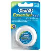 Oral-B ออรัล-บี เอสเซนเชียล ฟลอส 50 M ไหมขัดฟัน เคลือบขี้ผึ้ง ขจัดคราบสะสมตามซอกฟัน รสมินต์