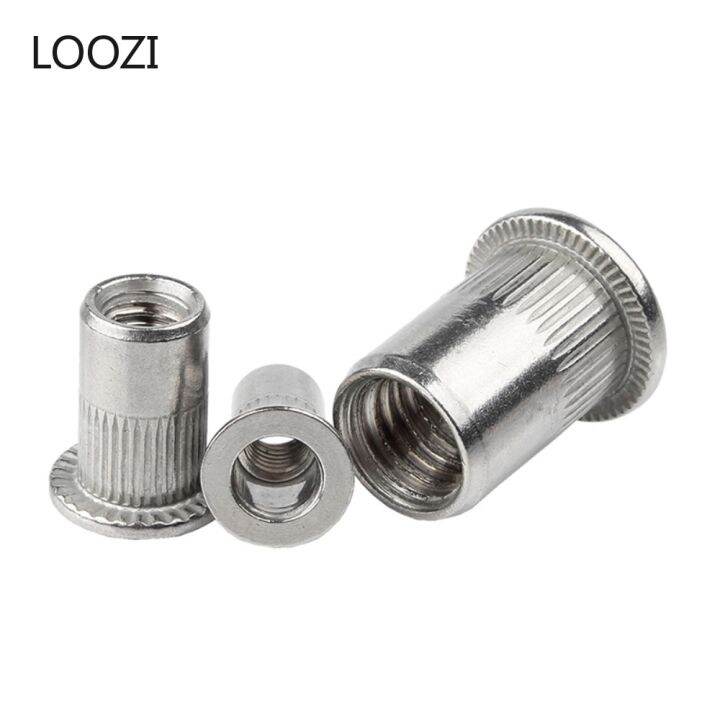 m3-m4-m5-m6-m8-m10-304-stainless-steel-rivnut-flat-head-threaded-nut-vertical-stripe-rivets-insert-nutsert-cap-rivet-nuts-nails-screws-fasteners