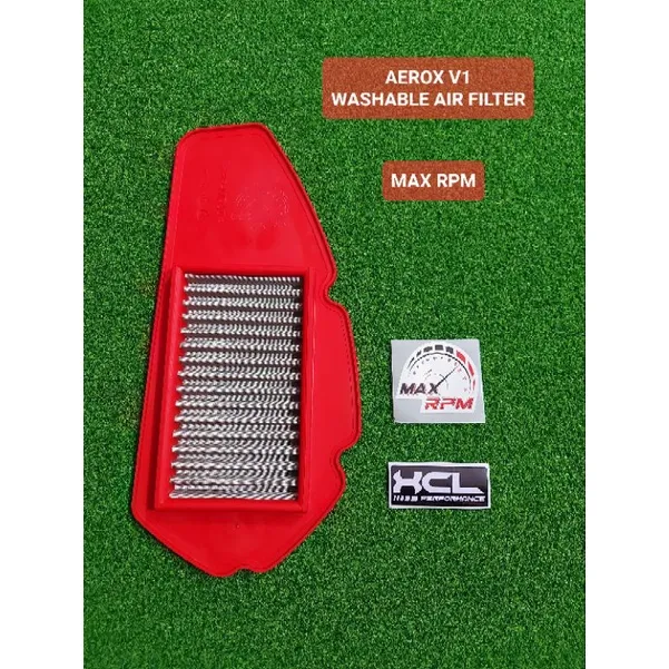 Aerox V1 washable air filter STAINLESS MAX RPM Lazada PH