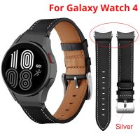 Tali kulit asli tanpa celah untuk jam Samsung Galaxy 4 klasik 42/46mm gelang ujung melengkung untuk jam Galaxy 4 40MM 44MM Correa