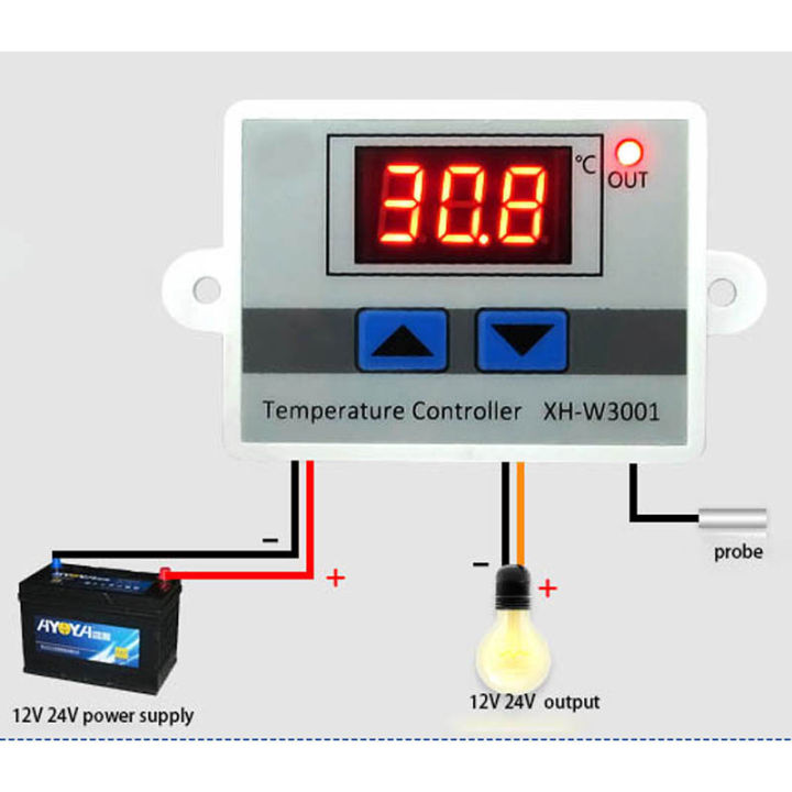 12v-ตัวควบคุมอุณหภูมิ-เครื่องควบคุมอุณหภูมิ-ปรับอุณหภูมิ-ปรับความร้อน-ปรับความเย็น-พร้อมส่งจากไทย