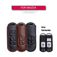 ❆ Leather Car Key Cover Case For Mazda 2020 2019 CX5 2 3 5 6 CX9 CX7 GJ Axela Demio CX-5 Key Holder Auto Accessories