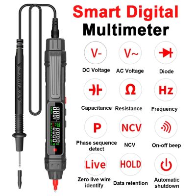 Digital Multimeter 6000 Counts Non Contact Voltage Detector Range Capacitance OHm NCV Tester