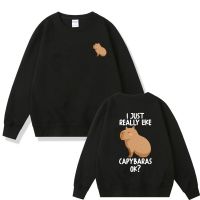 Meme I Just Really Like Capybaras OK Graphic Crewneck Sweatshirt Mens All-match Vintage Pullover Men Fashion Sportswear Size XS-4XL