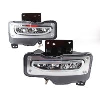 1 Pair LED Daytime Running Light Front Bumper Fog Lights Driving Lamps with Switch for GMC Sierra 1500 2016-2018